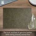 thumbnail image 2 of Luxurious Olive  Vegan Leather Placemats 4 Pack Look and Feel of Genuine Leather Infused with Copper, 2 of 6