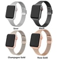 thumbnail image 3 of LEIXIUER Silm Milanese Loop Strap Compatible with Apple Watch Bands 45mm 41mm 44mm 40mm 38mm 42mm Ultra 49mm Thin Stainless Steel Band Magnetic Mesh Metal Strap for iWatch Series 9 8 7 se 6 5 4 3, 3 of 8