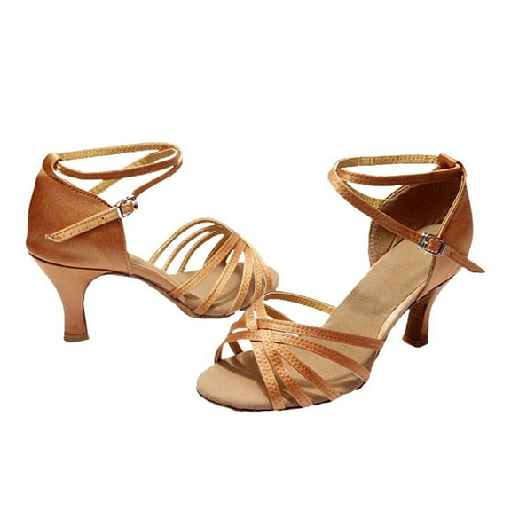 Raindrops Light Brown Open Toe High Heel Sandals for Women Comfortable Summer Shoes Stylish and Breathable