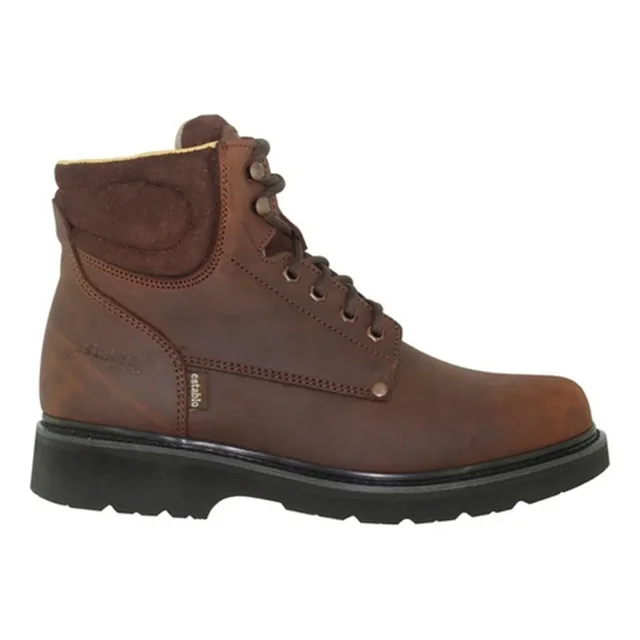 Bota Industrial De Trabajo Con Casquillo Establo Modelo 504 Café Crazy