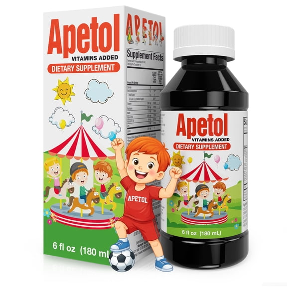 Apetol Appetite Booster for Kids & Adults | Liquid Multivitamin Syrup with Zinc & Vitamin B Complex | 1-Pack
