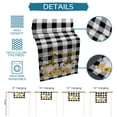 thumbnail image 7 of Table Runner Dresser Scarves 108 Inch Long, Rustic Honey Gnomes Bees on Buffalo Checked Linen Dining Table Runners White Black Tabletop Scarf for Wedding Holiday Party Kitchen, 7 of 7