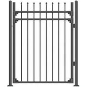 Xcel Fence Aspen Style 3-Rail Steel Fence Gate, Powder-Coated Black, 4ft x 5ft