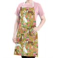 thumbnail image 5 of Cute Boxer Dog and Flowers Florals Apron-Garden Aprons for Women with Pockets-Cotton Linen Waterproof Kitchen Cooking Gardening Aprons Adjustable for Kitchen,Cooking,BBQ and Salon 33x27 Inch, 5 of 7