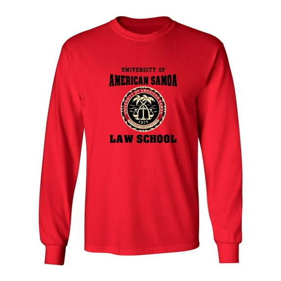 Long Sleeve Adult T-Shirt University Of American Samoa Law School TV Parody DT