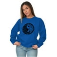 thumbnail image 3 of Floral Yin Yang Symbolic Spiritual Women Crewneck Sweatshirt Brisco Brands L, 3 of 6