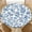 A-blue and White Flower, variant on Round Tablecloth with Elastic Edge, 36-60Inch Waterproof Table Cloth for Dinner, Outdoor, Picnic