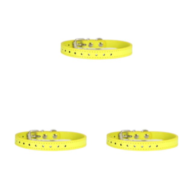 Guardoinrt PU Adjustable - Cute And Practical For Doggy Whelping Needs Safe And Non-toxic Whelping Collar Newborn yellow 3PCS