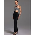 thumbnail image 2 of Vestido BELLA BARNETT Opulent Halter adornado con escote negro, 2 of 5