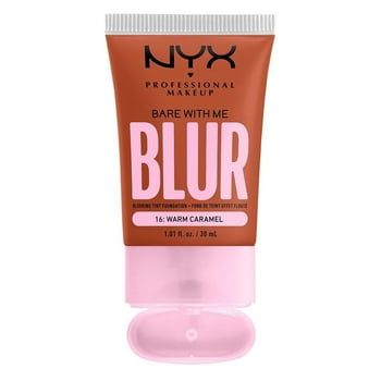Base de maquillaje Nyx Professional Makeup Bare With Me Blur warm caramel 30 ml