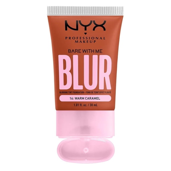 Base de maquillaje Nyx Professional Makeup Bare With Me Blur warm caramel 30 ml