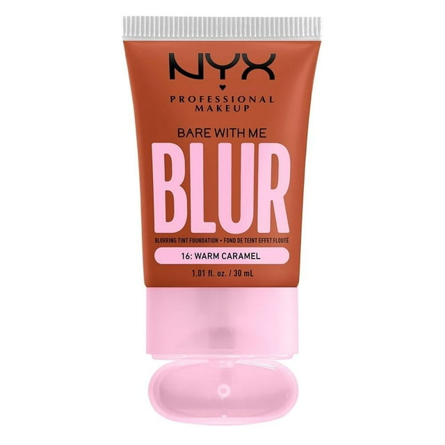 Base de maquillaje Nyx Professional Makeup Bare With Me Blur warm caramel 30 ml