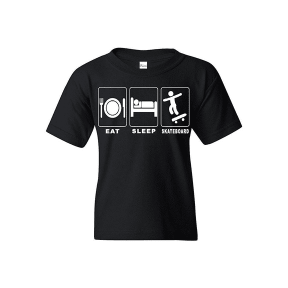 MmF - Big Boys T-Shirts and Tank Tops, up to Big Boys Size 24 - Eat Sleep Skateboard