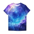 thumbnail image 6 of GaThRRgYP Breathable Short Sleeve Shirt Women's,Women's and Men's Casual Print Short Sleeve Round Neck Top Blue L, 6 of 6