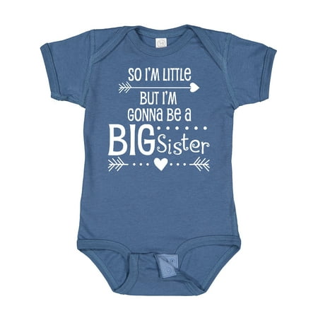 

Inktastic So I m Little but I m Gonna Be a Big Sister Gift Baby Girl Bodysuit