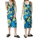 thumbnail image 5 of VISgogo Vestido de punto para mujer, cuello en U, sin mangas, corte frontal, verano, casual, estampado, ajustado, midi, vestido VISgogo  moda, 5 of 9