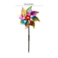 thumbnail image 2 of YiaNXan 1 Pack Windmills Wind Spinners for Outdoor, Extra Sparkly Reflective Pinwheels with Stakes for Garden Lawn Yard Balcony Bird and Animal Deterrent, Rainbow, 2 of 7