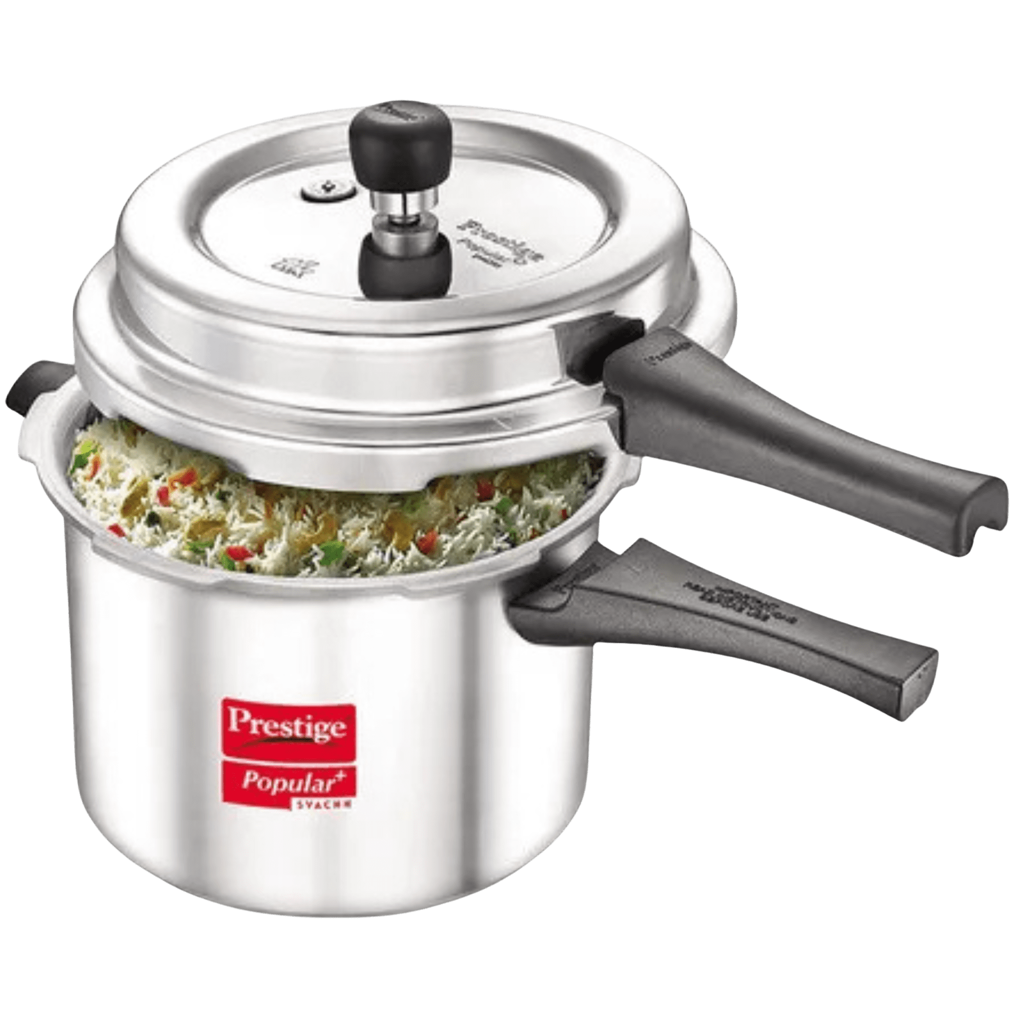 Prestige Popular Plus Svachh Virgin Aluminium Pressure Cooker (5L, Silver)