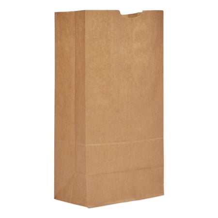 8.25 in. x 5.25 in. x 16.13 in. #20 Size Grocery Paper Bags - Kraft (500/Bundle)