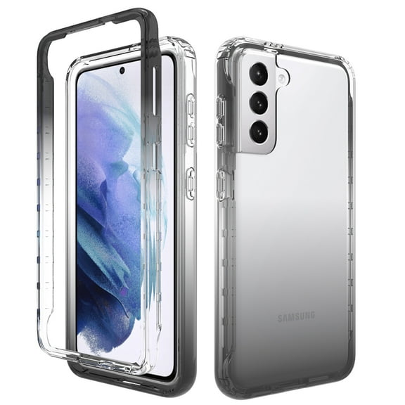 Mantto Samsung S22 Plus Case, Full Body Clear Protection Case PC Bumper & Rubber TPU Front & Back 360 Full CoverGradient Bumper Frame Rubber Phone Case for Samsung Galaxy S22 Plus - Black
