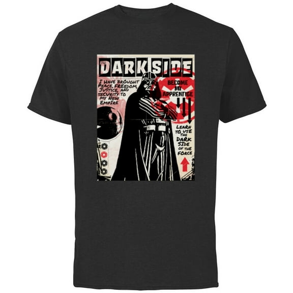 Star Wars Darth Vader Dark Side Apprentice Recruiting Poster - Short Sleeve Cotton T-Shirt for Adults - Customized-Navy