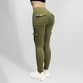 thumbnail image 5 of Henpk Leggings Yoga Plus Size Deals Clearance Under 10 Fashion High Waist High Elasticity Yoga Pants With Pockets, Workout Running Yoga Leggings For Women Green XXXL, 5 of 5