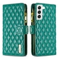 thumbnail image 5 of Dteck for Samsung Galaxy S22 5G Phone Case, Durable PU Leather Zipper Card Holder Magnetic Clasp Kickstand Lanyard Strap Wristlet Women Girl Phone Cover Case for Samsung S22 5G 6.1 inch, Green, 5 of 7