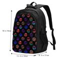 thumbnail image 5 of Balery 80s Style Palm Trees Print USB Charging Backpack for Men and Women - Water-Resistant, Anti-Theft Laptop Backpack with USB Port for Travel, Work, School, and College, 5 of 7