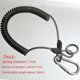 thumbnail image 3 of Cuerda telescópica de acero inoxidable perdida con hebilla para colgar, cuerda antipérdida, accesorios de pesca, llave eléctrica, paquete anticaída, cuerda de resorte de alambre de acero, 3 of 5
