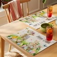 thumbnail image 4 of Easter Placemats Set of 4 Farmhouse Flowers Wreath Sheep Rabbits Duck Eggs Place Mats Indoor Wipeable Table Mats Washable Cloth Dining Table Placemats for Kitchen Holiday Party Home Decor 13x19 Inch, 4 of 9