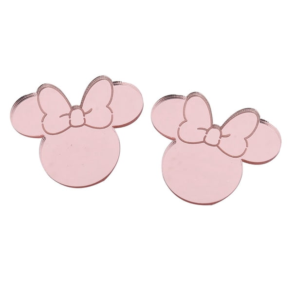 Etiqueta personalizada con grabado de espejo, decoración de acrílico, ratón encantador, mesa de boda, nombre de fiesta, bautismo de bebé, regalo personalizado, 20/50/100 Uds.