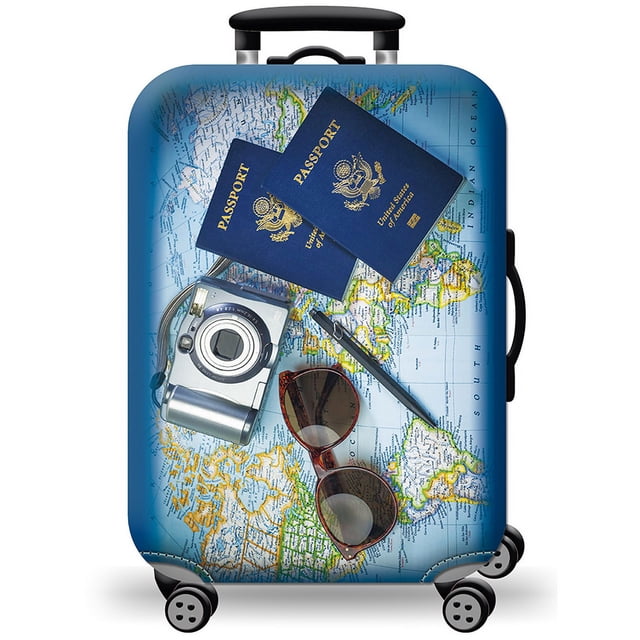 Luggage Cover Stretch Fabric Suitcase Protector Baggage Dust Case Cover Suitable for18-32 Inch Suitcase Case Travel Organizer H518 S