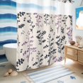 thumbnail image 5 of No Hook Shower Curtain, Purple Grey Botanical Shower Curtains for Bathroom with See Through Top Window, Rustic Country Spring Floral Summer Leaf Waterproof & Washable Bath Curtain 66"x72", 5 of 9