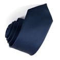 thumbnail image 3 of Corbata clásica de Seda de poliéster Nikou corbata formal de negocios azul marino, 3 of 12