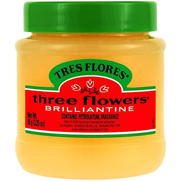 Three Flowers Brilliantine, Men Hair Pomade, All Hair Types, 3.25 oz