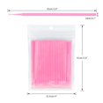 thumbnail image 2 of LinenLoon 200 Pcs Applicateur Micro Brosse Jetable Cotons-Tiges pour Extensions de Cils Maquillage Propre (Rose), 2 of 5