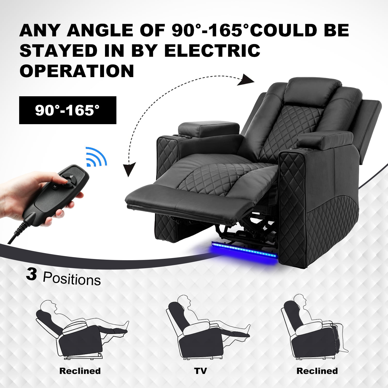 Faux Leather Electric Massage Recliner Chair w/ Stool Ottoman, Remote –  Best Choice Products