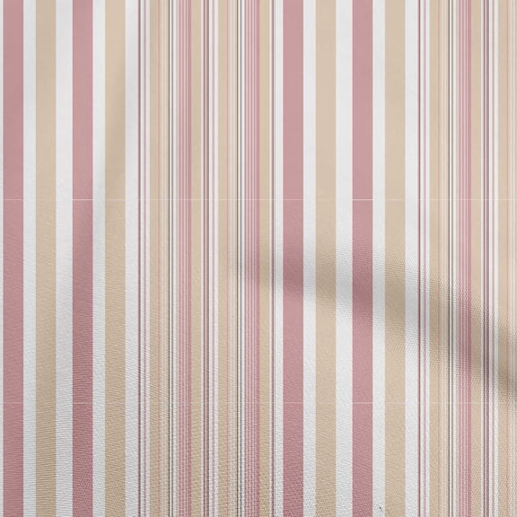 oneOone Cotton Flex Light Brown Fabric Stripes Sewing Fabric By The Yard Printed Diy Clothing Sewing Supplies 40 Inch Wide-HT