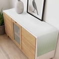 thumbnail image 4 of Sage Green Ombre Table Runner - 70 Inch Long, Kitchen Dining Table Runner Dresser Scarves, Modern Geometric Rhombus Striped Farmhouse Decor for Coffee Tables Wedding Party Banquet, 4 of 8