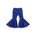 thumbnail image 5 of Gureui Toddler Kids Baby Girls Bell-Bottoms Pant Denim High Waist Wide Leg Jeans Trousers Pants Clothing, 5 of 7
