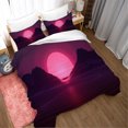 thumbnail image 2 of 3D Sunset Mountain Lake Nature Landscape Quilt Cover Set Bedding Set Duvet, 2 of 3