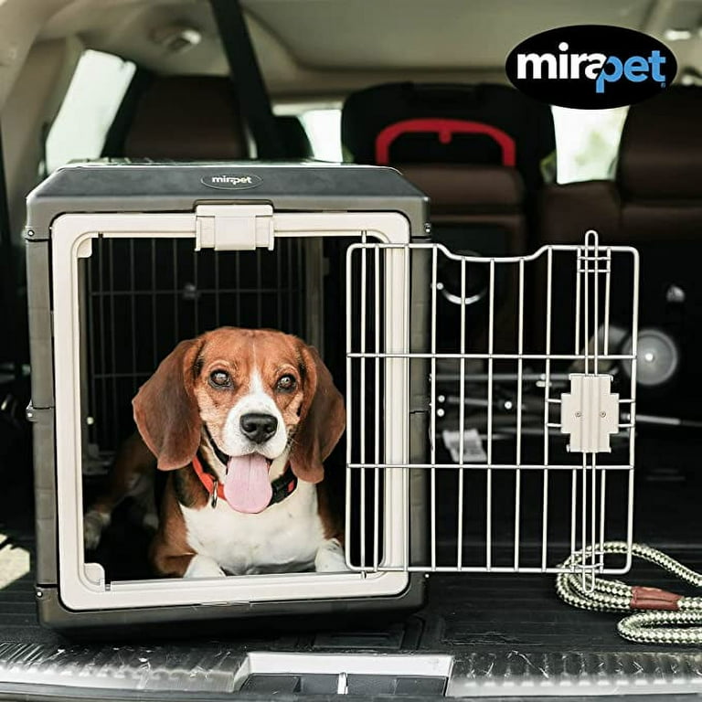 Mirapet USA Pet Carrier Crate 22 Premium Collapsible Design for Cats and Dogs Portable Kennel for Small Pets Indoor Outdoor 360 Degree