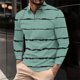 thumbnail image 1 of Blusa y camisa de manga larga con cuello vuelto para hombre, informal, con cuello vuelto, estampado, para fitness, deportiva, de manga larga, de poliéster, 1 of 5