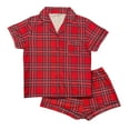 thumbnail image 2 of HITIME Pijama Navideña para Mujer de Seda de Leche Talla S, Conjunto de Short y Playera, Tela Ultra Suave y Transpirable, Comodidad de Lujo para Dormir o Lounge, 2 of 8