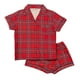 thumbnail image 2 of HITIME Pijama Navideña para Mujer de Seda de Leche Talla S, Conjunto de Short y Playera, Tela Ultra Suave y Transpirable, Comodidad de Lujo para Dormir o Lounge, 2 of 8