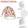 thumbnail image 4 of Haiem Color Donut Pattern Santa Hat Confortable Velvet Christmas Hat for Christmas Party Favors Fit for Adults and Kids, 4 of 6