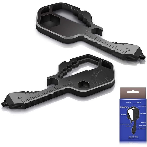 24 In 1 Multi-tool Wrench Spanner Shape Stainless Steel Multitool Outdoor Pocket Tool (black)