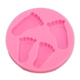 thumbnail image 1 of Baby Foot Fondant Template, Silicone Easy Model Removal High Temperature Resistant 3D Baby Foot Moulding  for Chocolate Candy, 1 of 7