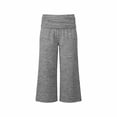 thumbnail image 6 of Byoo Big Girls' Ruched Waist Cropped Pants Soft Solid Color Wide Leg Casual High Waist Trousers, 6 of 8