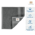 thumbnail image 5 of Casa Platino 12 Piece Wash Coths, 100% Premium Cotton, Soft Washcloths for faces, 13"x13" Washcloths 12 Pack- Grey, 5 of 6